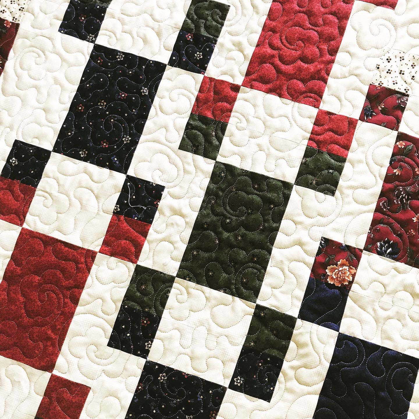 stone wall longarm quilt pattern